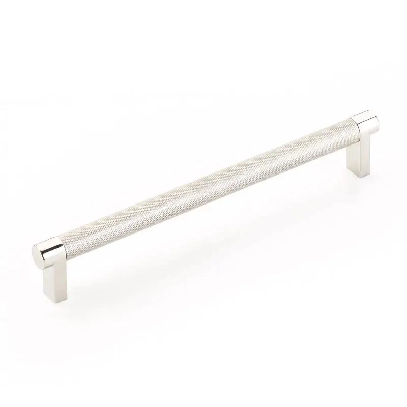 Emtek Select 8" CC Rectangular Stem and Knurled Bar Cabinet Pull by Emtek