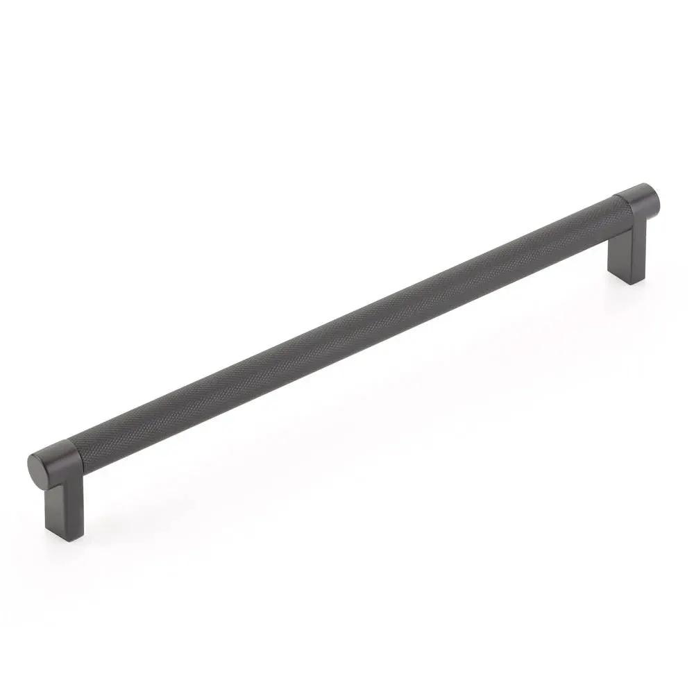 Emtek Select 10" CC Rectangular Stem and Knurled Bar Cabinet Pull by Emtek