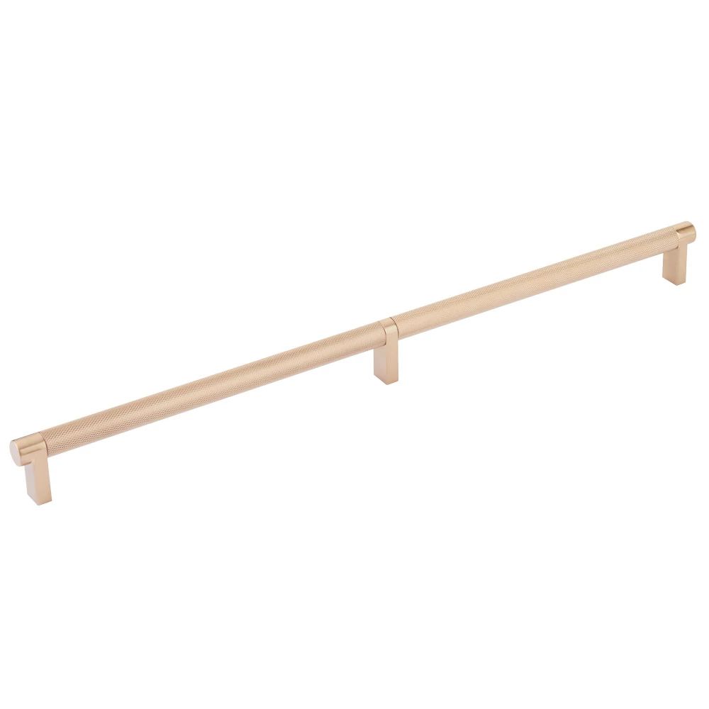 Emtek Select 16" CC Rectangular Stem and Knurled Bar Cabinet Pull