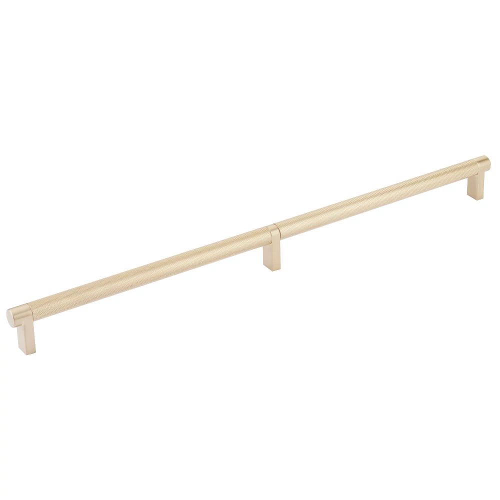 Emtek Select 16" CC Rectangular Stem and Knurled Bar Cabinet Pull