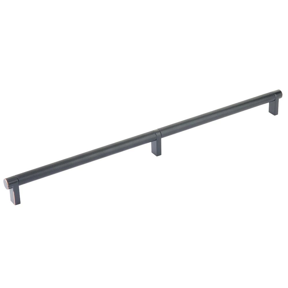 Emtek Select 16" CC Rectangular Stem and Knurled Bar Cabinet Pull