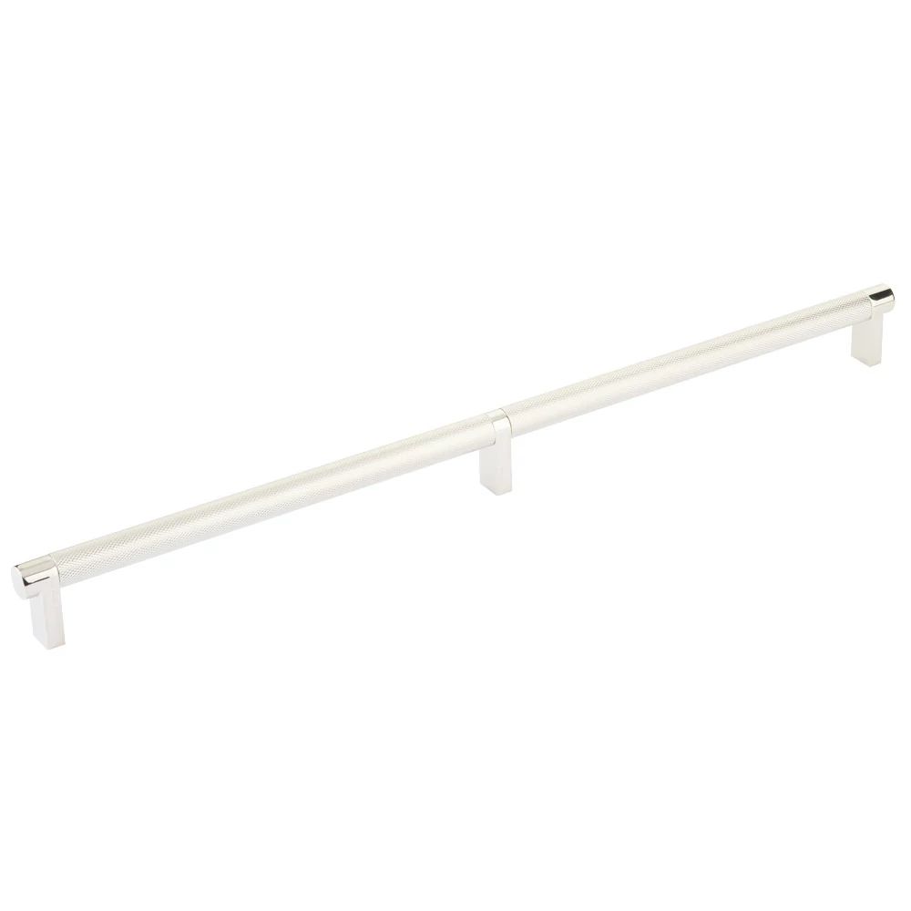 Emtek Select 16" CC Rectangular Stem and Knurled Bar Cabinet Pull