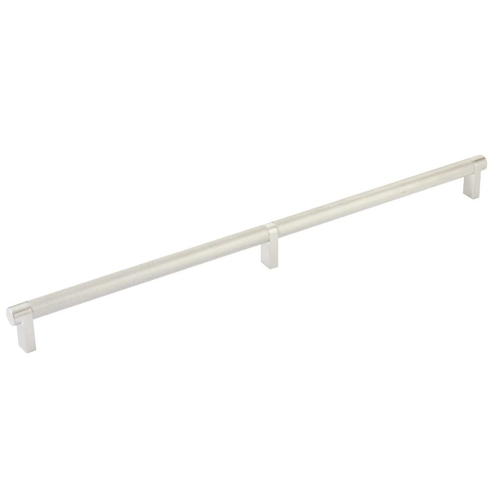 Emtek Select 16" CC Rectangular Stem and Knurled Bar Cabinet Pull
