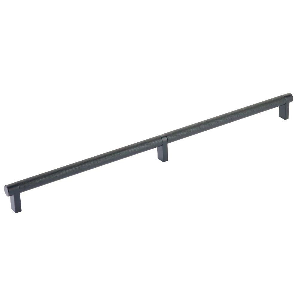 Emtek Select 16" CC Rectangular Stem and Knurled Bar Cabinet Pull