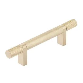 Emtek Select 3.5" CC Rectangular Bar Stem and Knurled Bar Cabinet Pull by Emtek