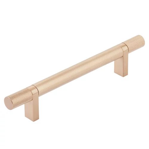 Emtek Select 5" CC Rectangular Bar Stem and Knurled Bar Cabinet Pull
