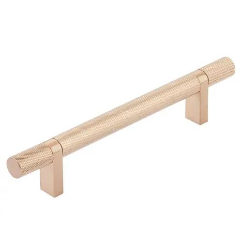Emtek Select 5" CC Rectangular Bar Stem and Knurled Bar Cabinet Pull by Emtek