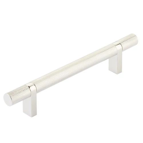 Emtek Select 5" CC Rectangular Bar Stem and Knurled Bar Cabinet Pull