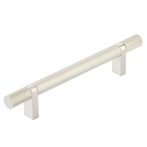 Emtek Select 5" CC Rectangular Bar Stem and Knurled Bar Cabinet Pull