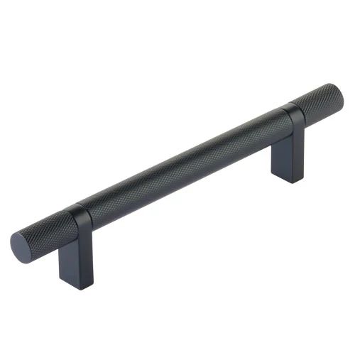Emtek Select 5" CC Rectangular Bar Stem and Knurled Bar Cabinet Pull by Emtek
