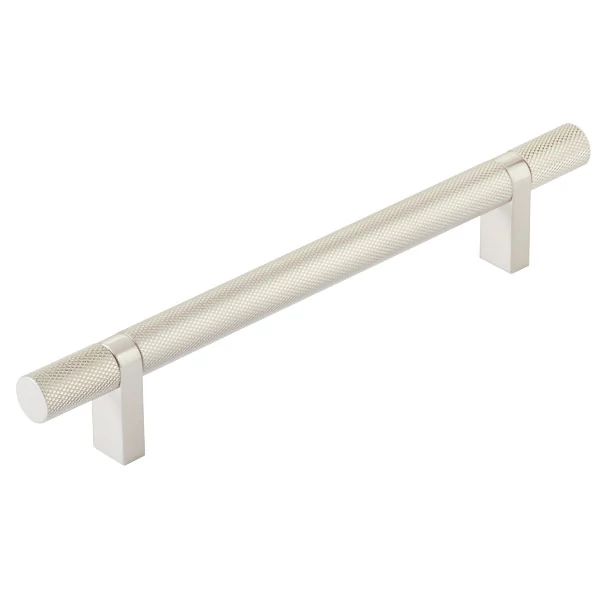 Emtek Select 6" CC Rectangular Bar Stem and Knurled Bar Cabinet Pull