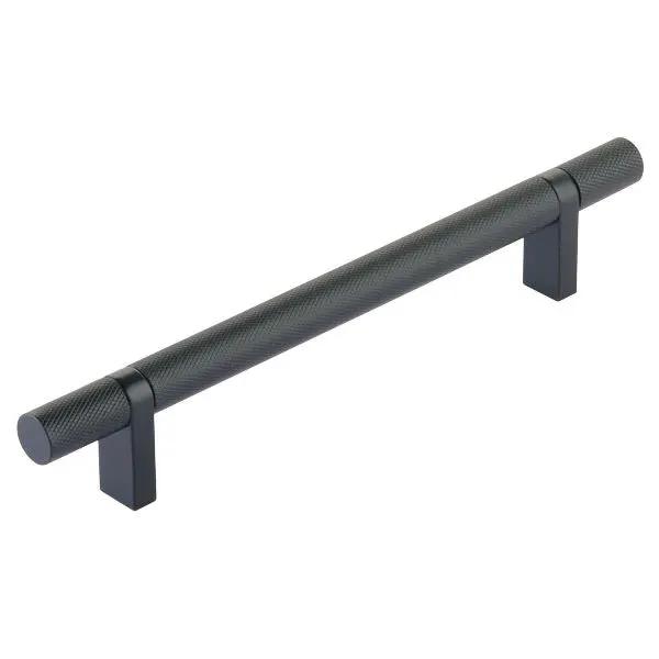 Emtek Select 6" CC Rectangular Bar Stem and Knurled Bar Cabinet Pull by Emtek