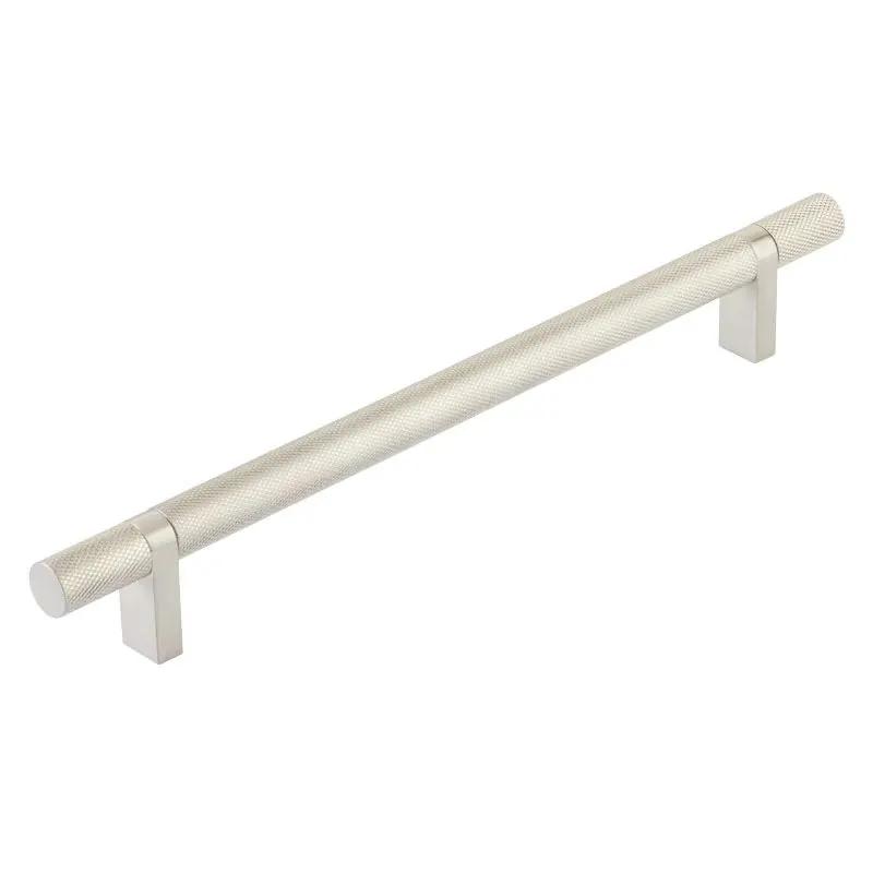 Emtek Select 8" CC Rectangular Bar Stem and Knurled Bar Cabinet Pull by Emtek