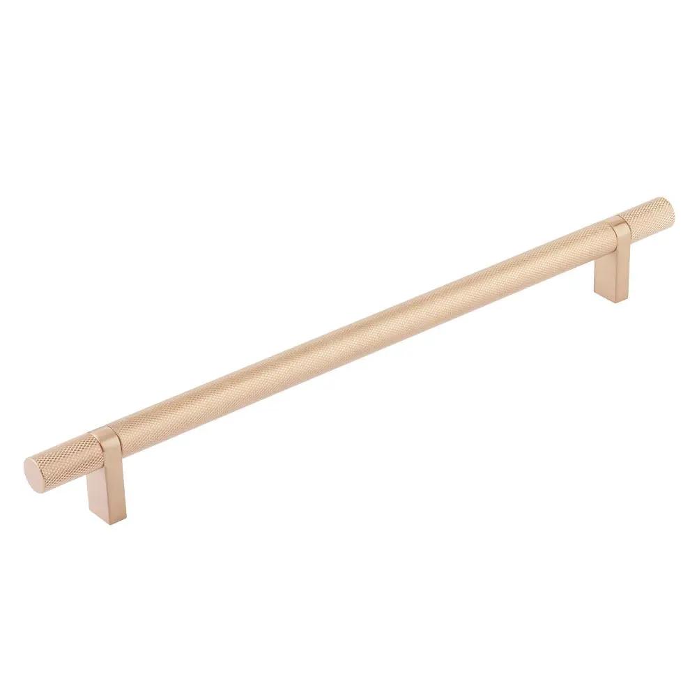 Emtek Select 10" CC Rectangular Bar Stem and Knurled Bar Cabinet Pull by Emtek