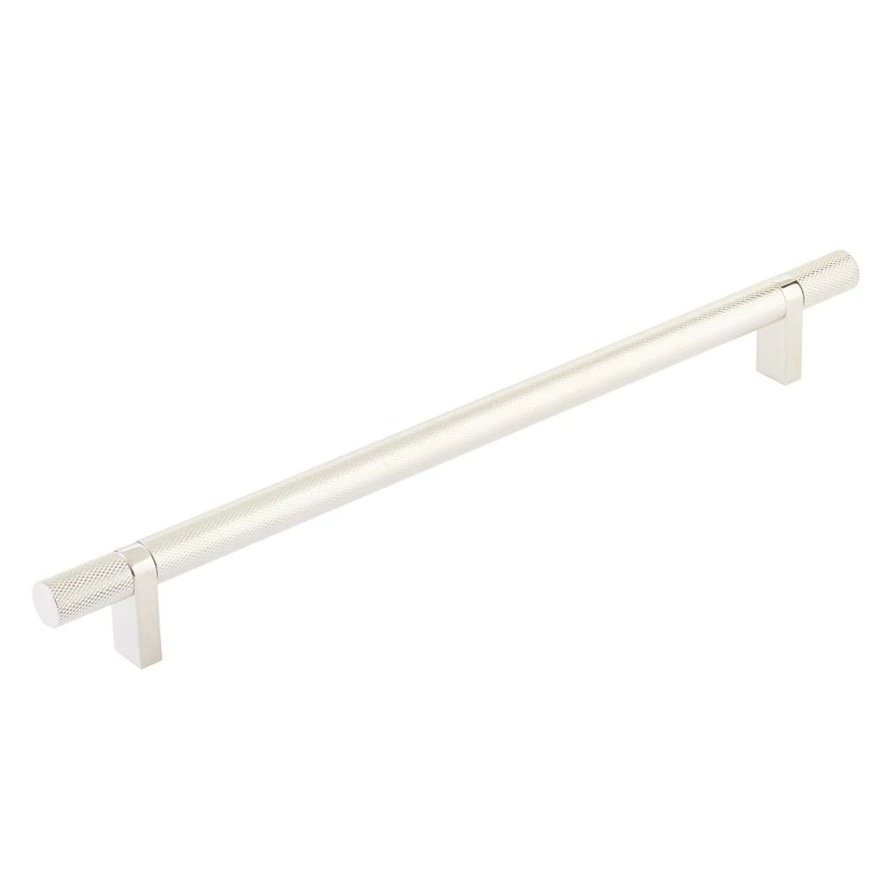 Emtek Select 10" CC Rectangular Bar Stem and Knurled Bar Cabinet Pull by Emtek