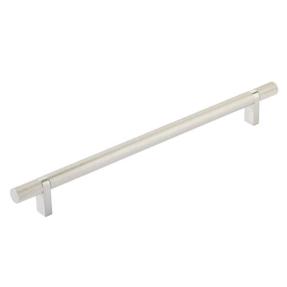 Emtek Select 10" CC Rectangular Bar Stem and Knurled Bar Cabinet Pull by Emtek