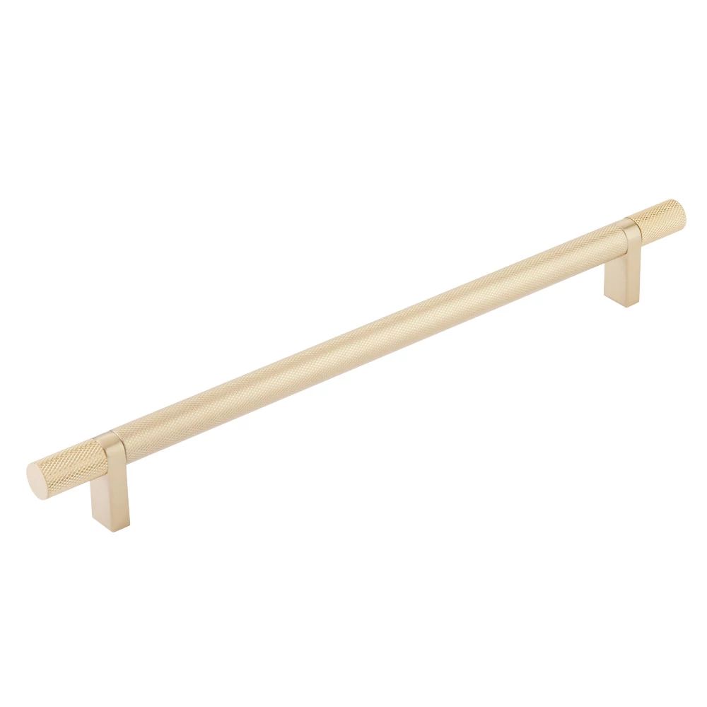 Emtek Select 10" CC Rectangular Bar Stem and Knurled Bar Cabinet Pull by Emtek