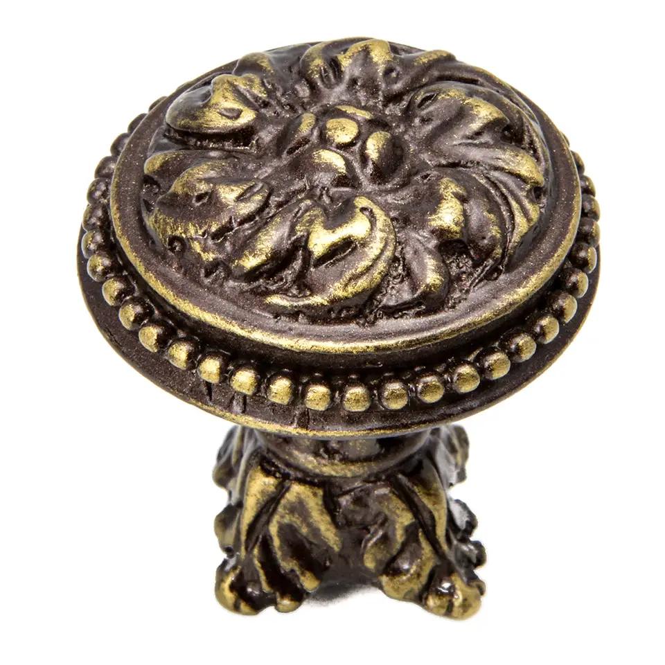 Carpe Diem Acanthus I and Beaded Large Knob with Column Base Rosette Style by Carpe Diem