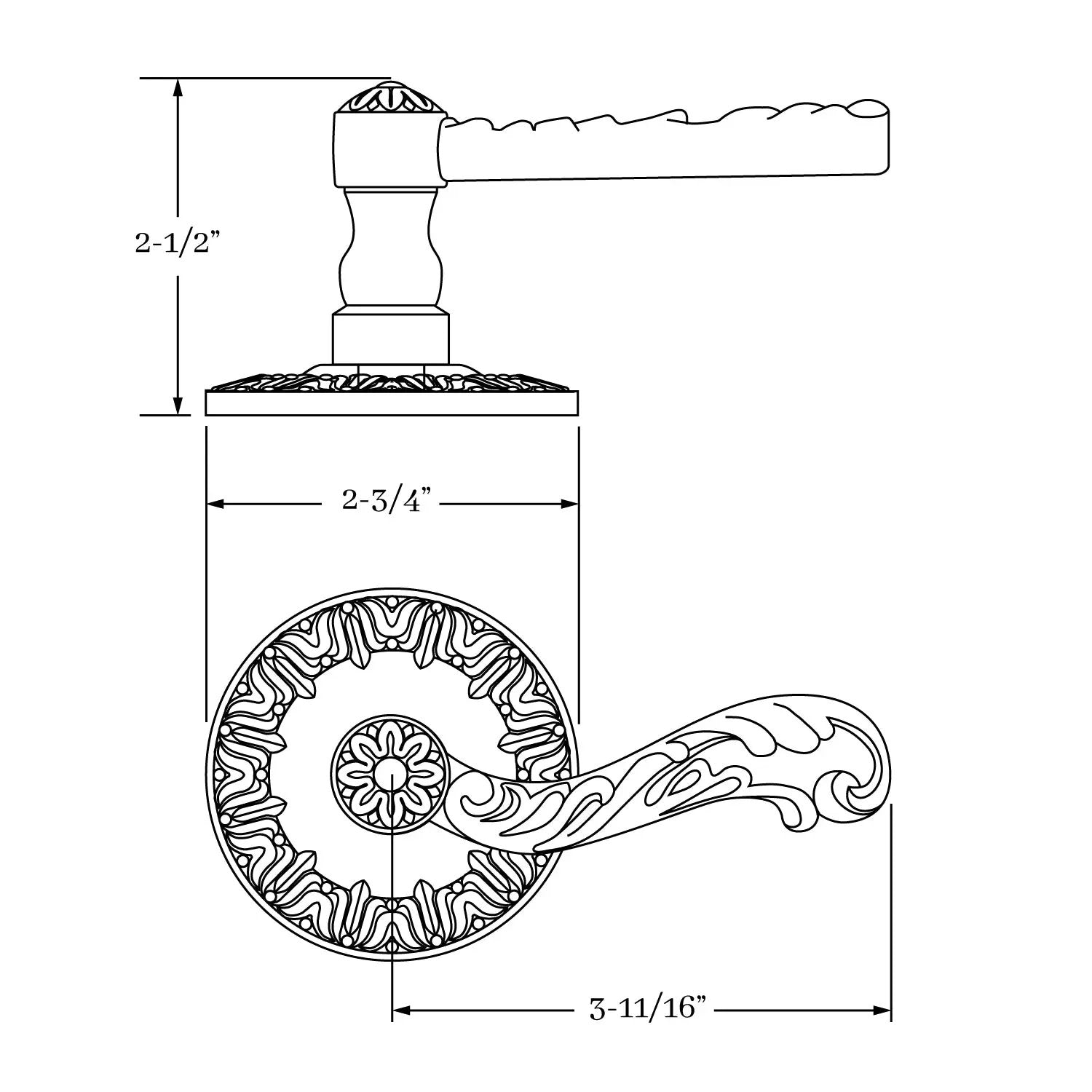 interior lever set