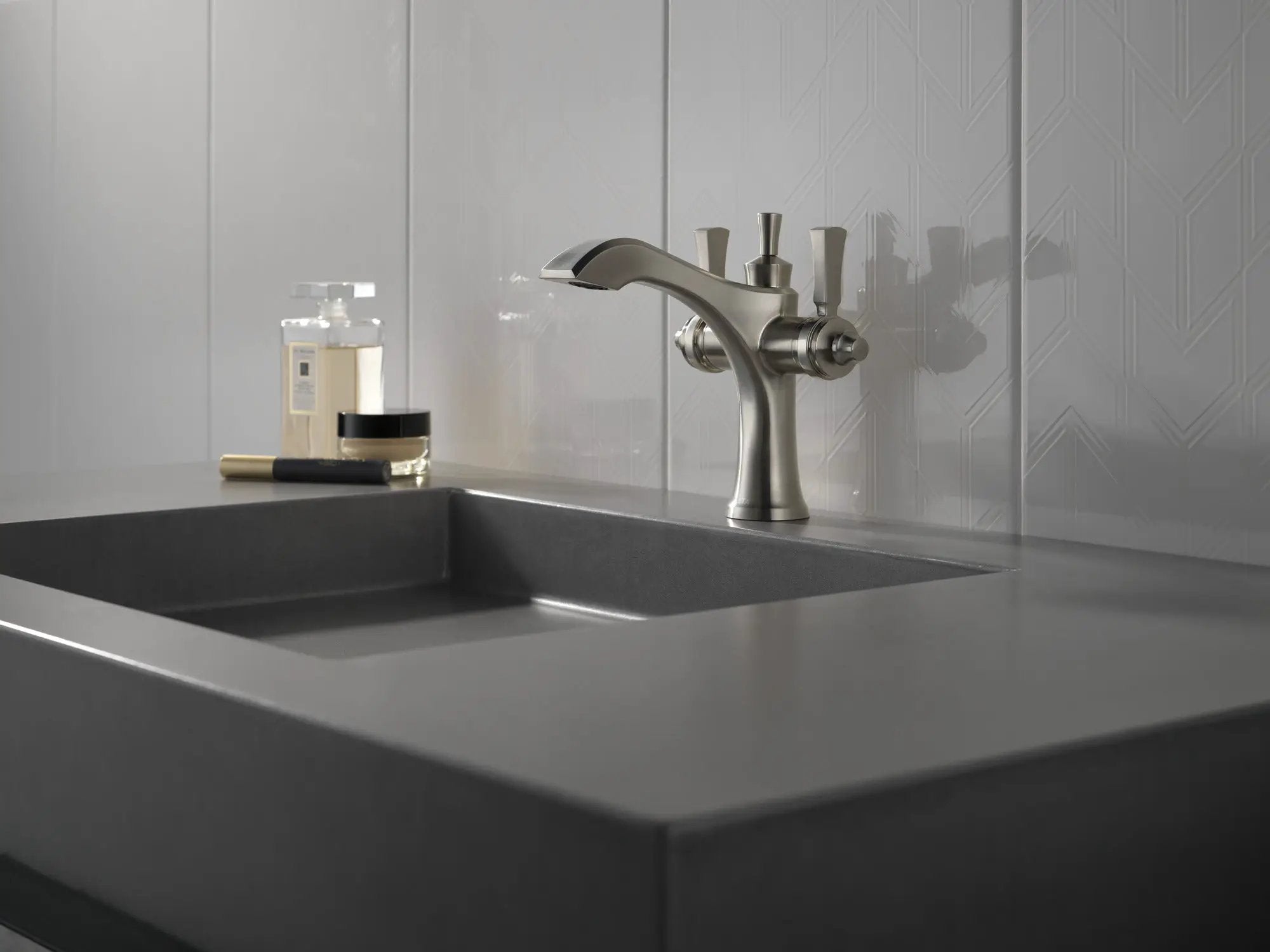 stainless bathroom faucet