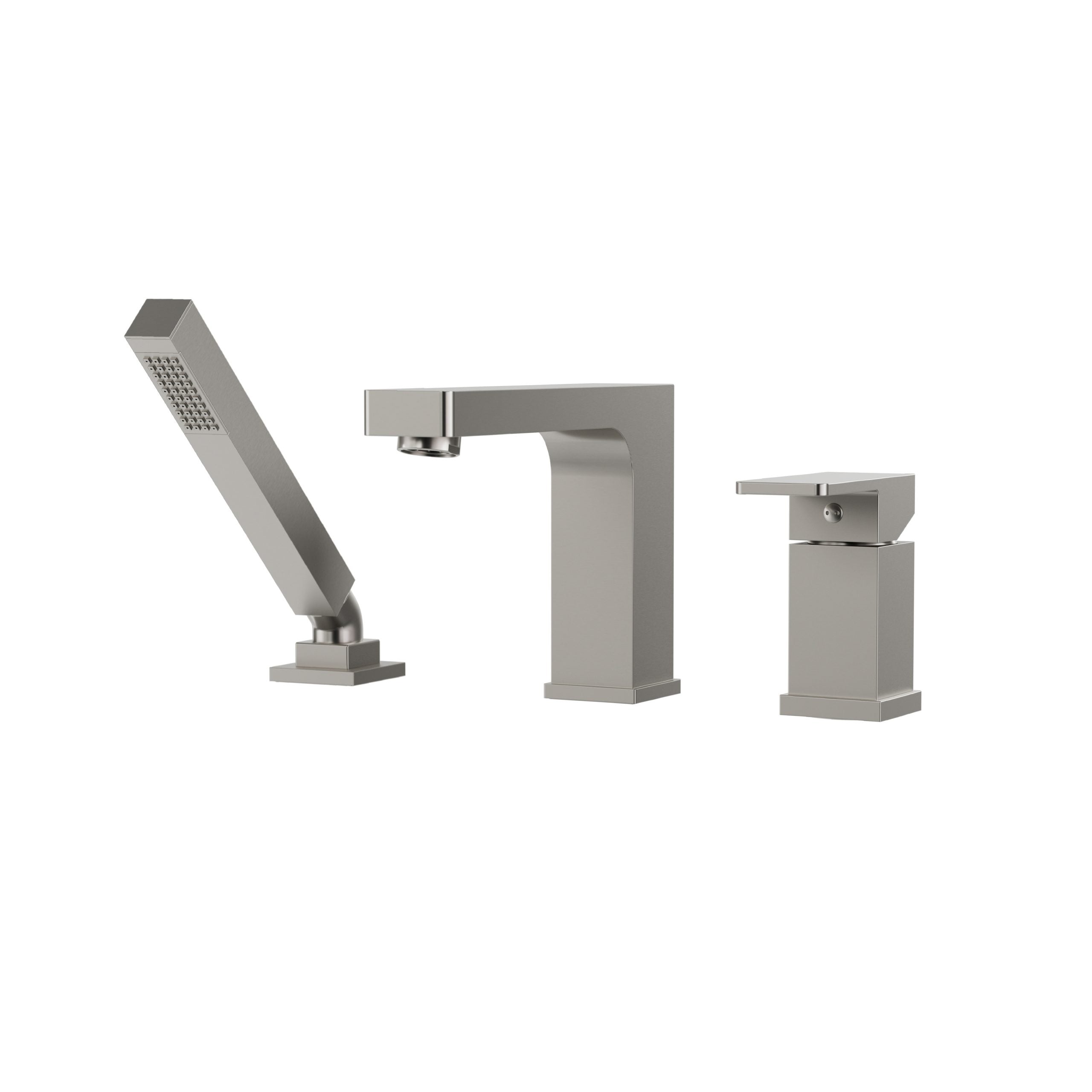 Aquabrass Madison 3Pc Deck Tub Filler with Handshower