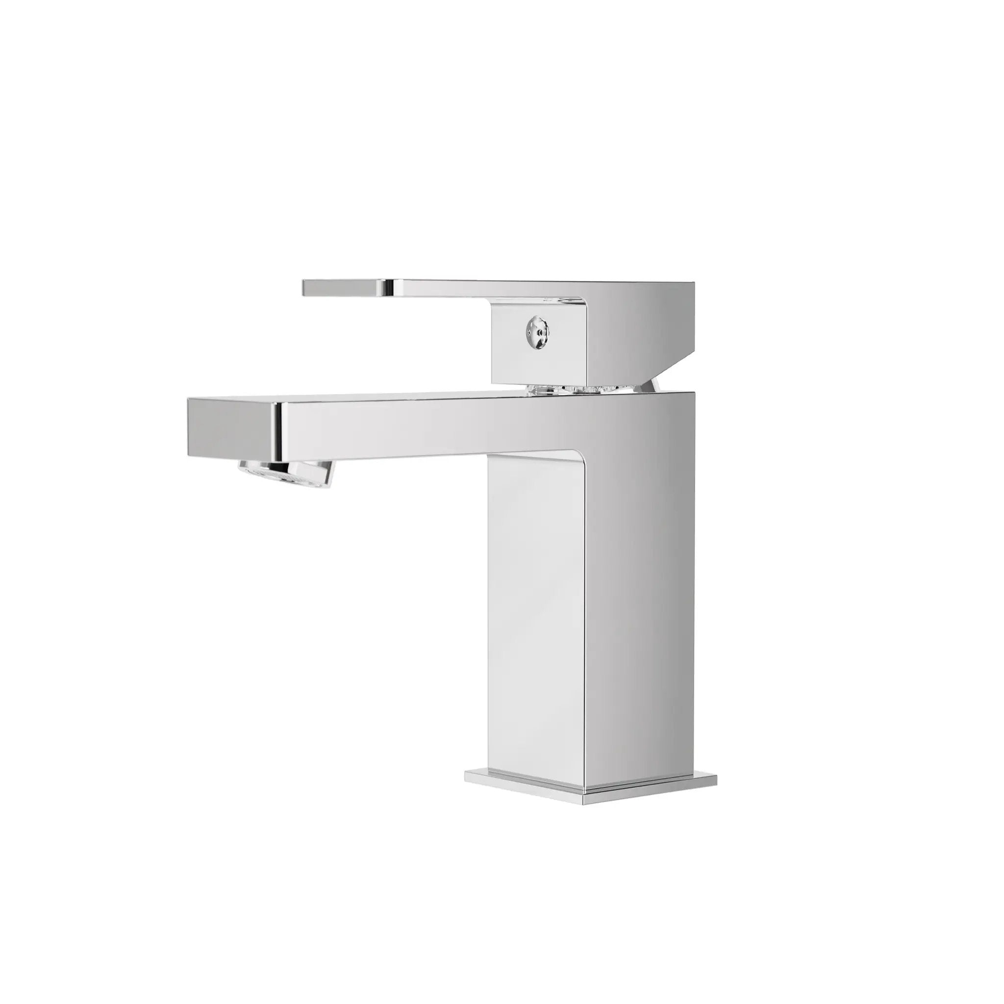 polished chrome bathroom faucet