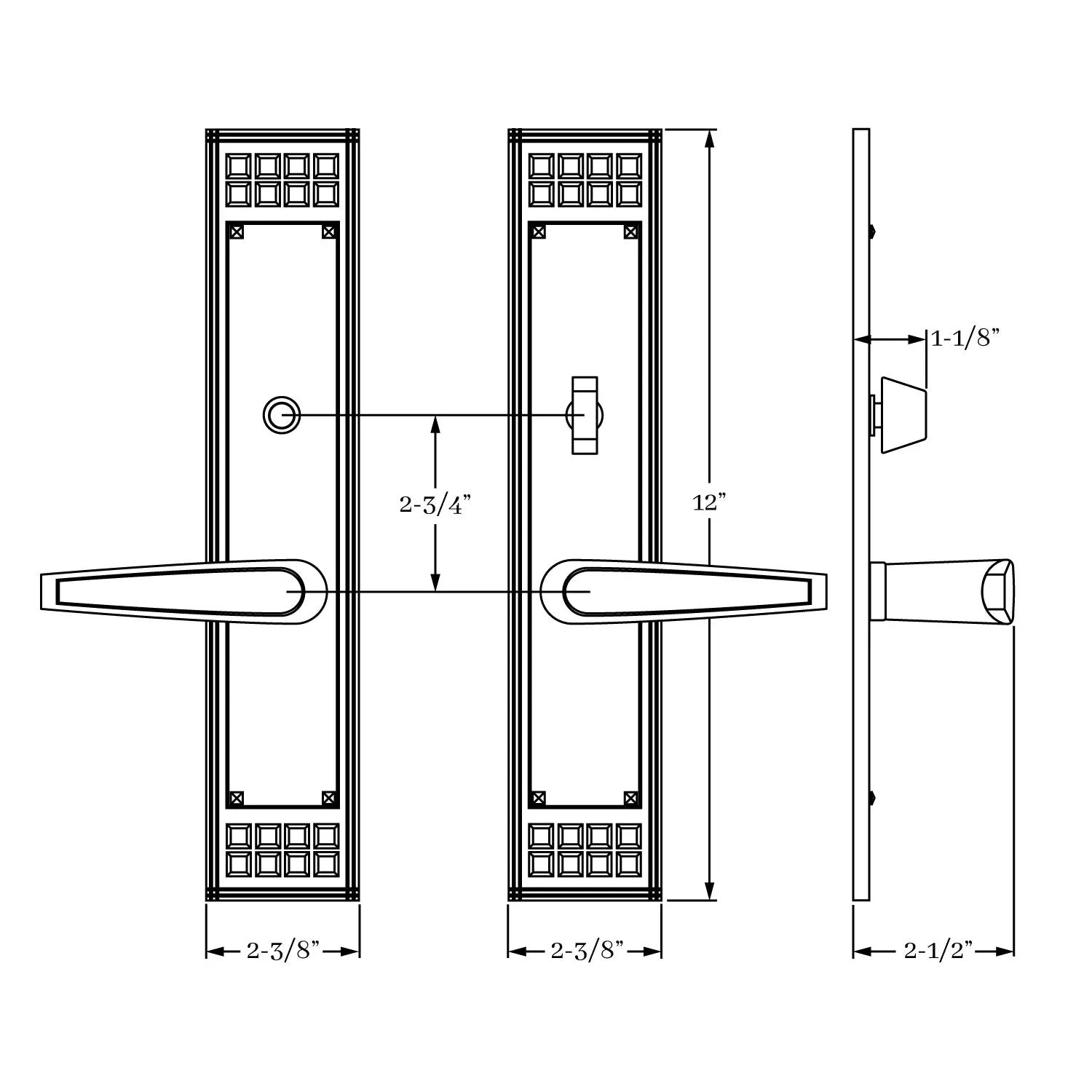 interior lever set