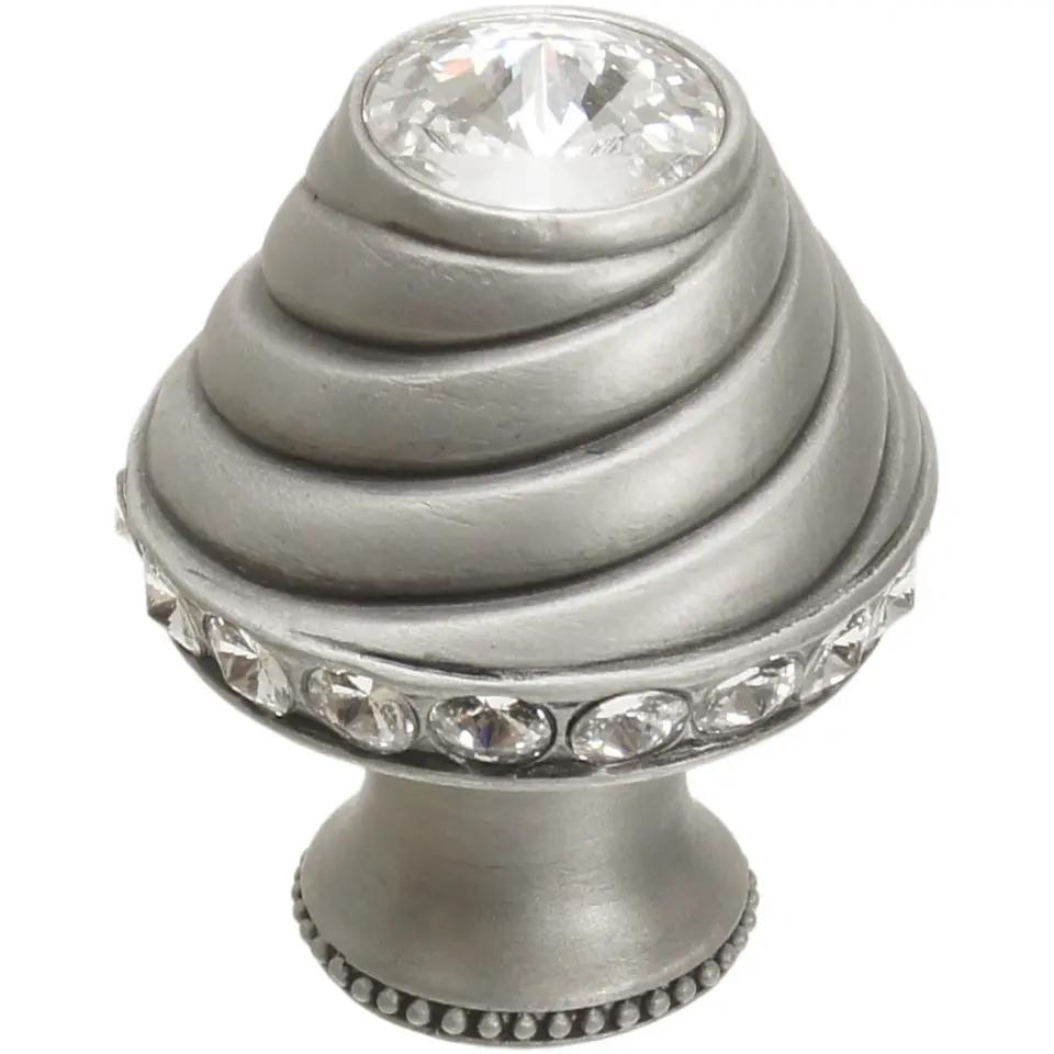 Carpe Diem Caché II Large Round Knob with Side Crystals - Decorated with Swarovski Crystals by Carpe Diem