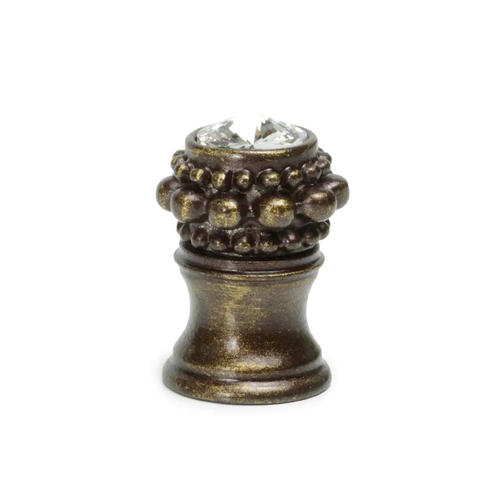 Carpe Diem Caché Iv Small Round Knob with Flared Foot - Decorated with Swarovski Crystals by Carpe Diem