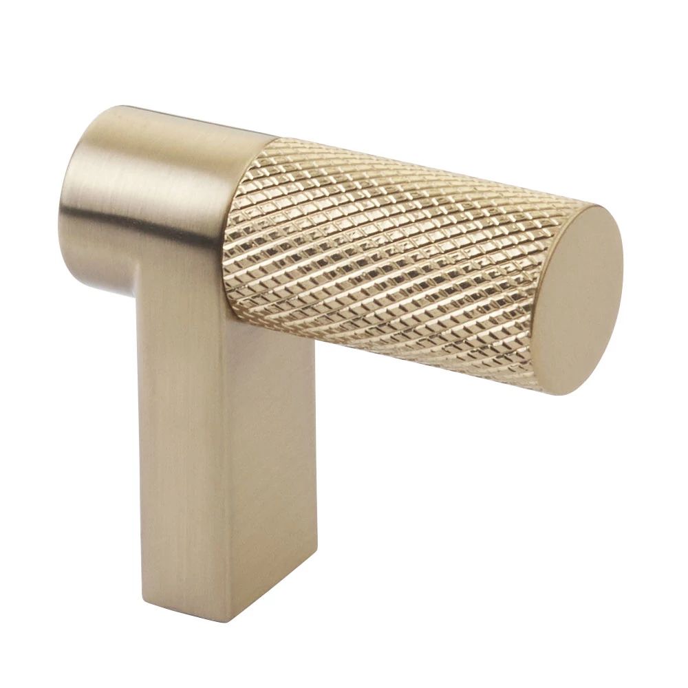 Emtek Select 1.5" CC Rectangular Stem and Knurled Bar Cabinet Finger Pull