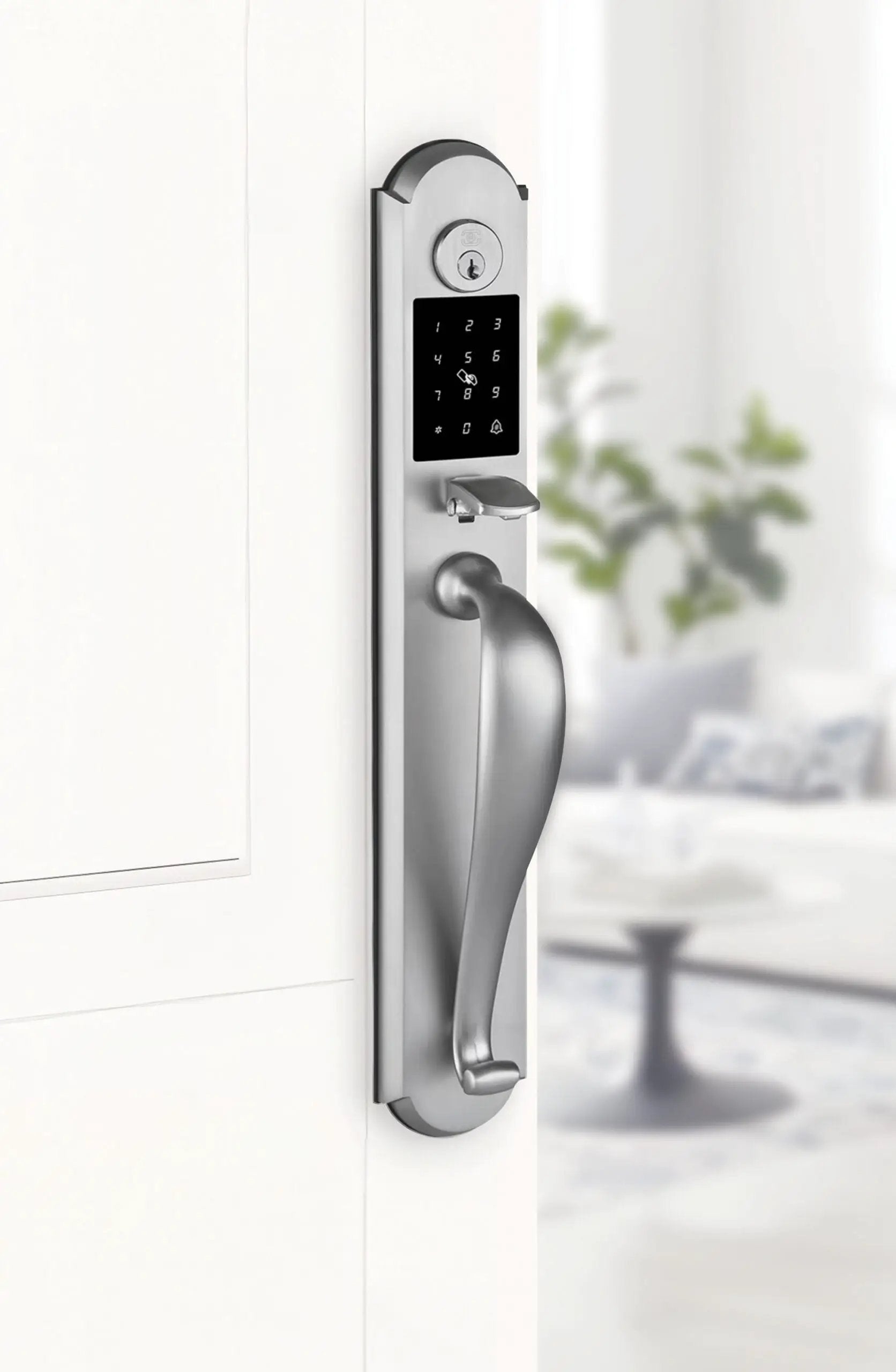 pearl nickel door knob