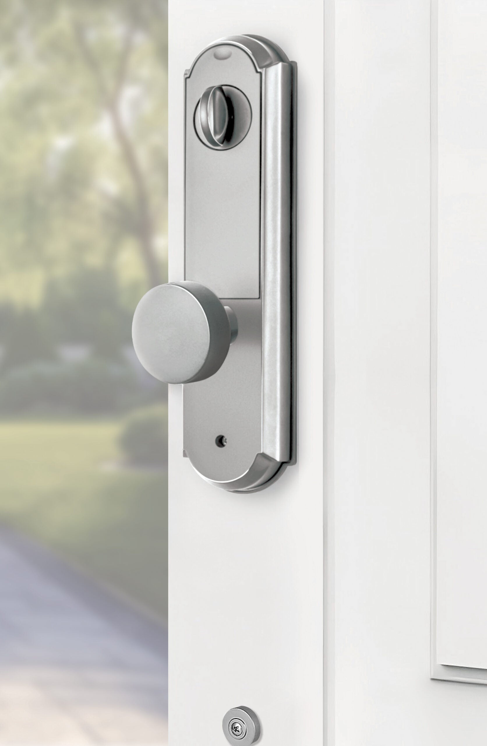 pearl nickel door knob