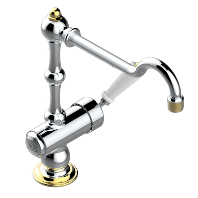 THG Paris 1900 Kitchen Single Hole Kitchen Faucet with Swivel Spout by THG Paris