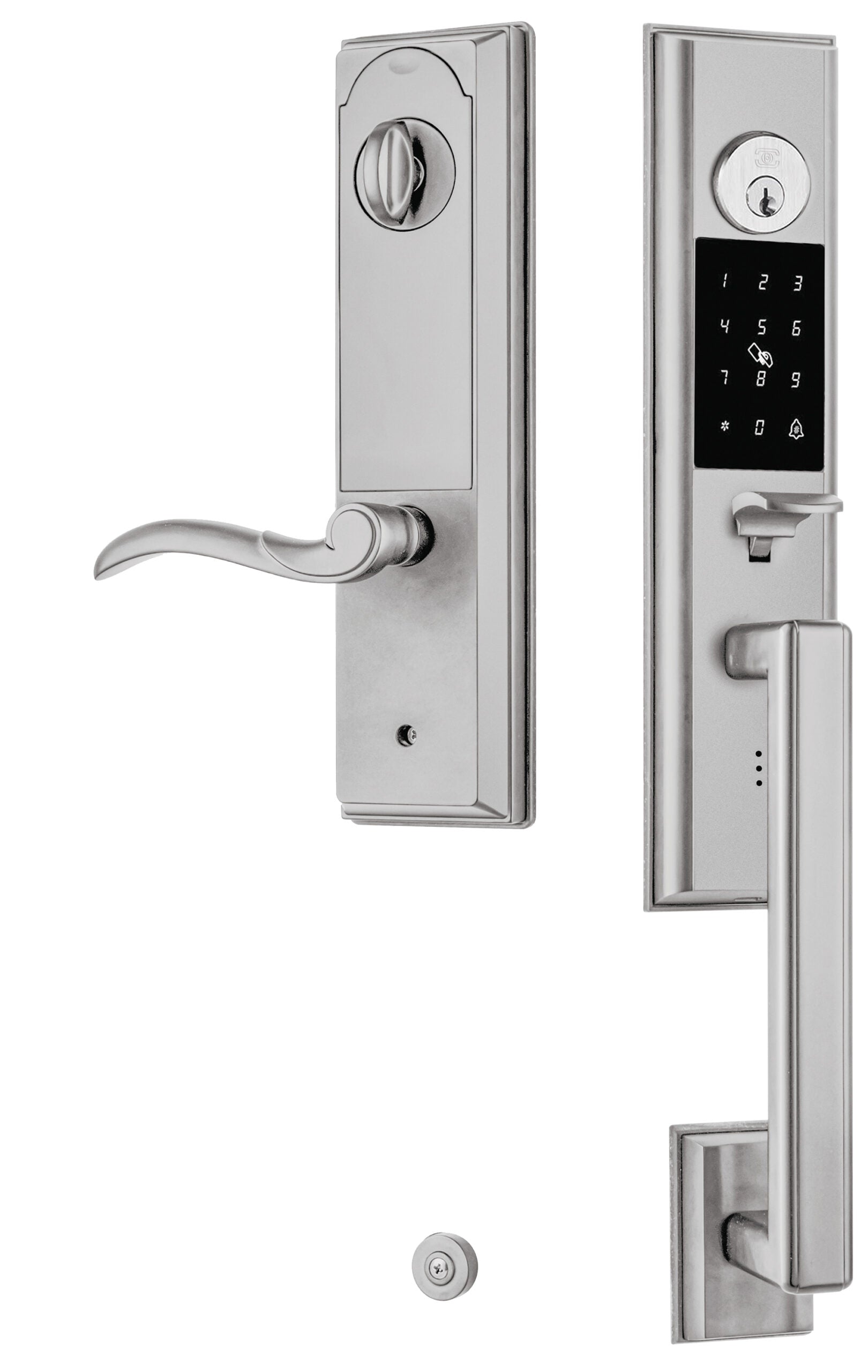 Omnia Rectangular Electronic Entrance Handleset