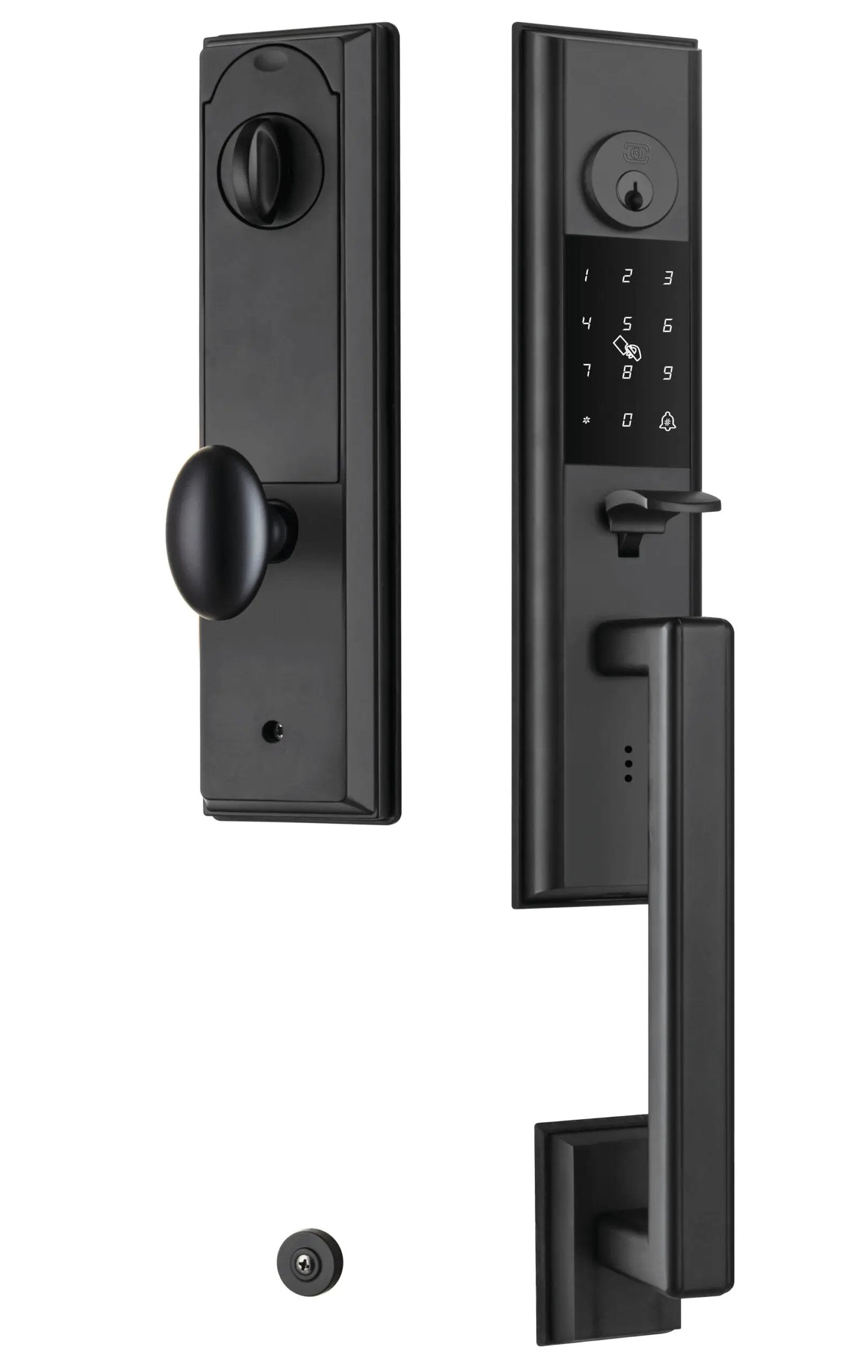 Omnia Rectangular Electronic Entrance Handleset by Omnia