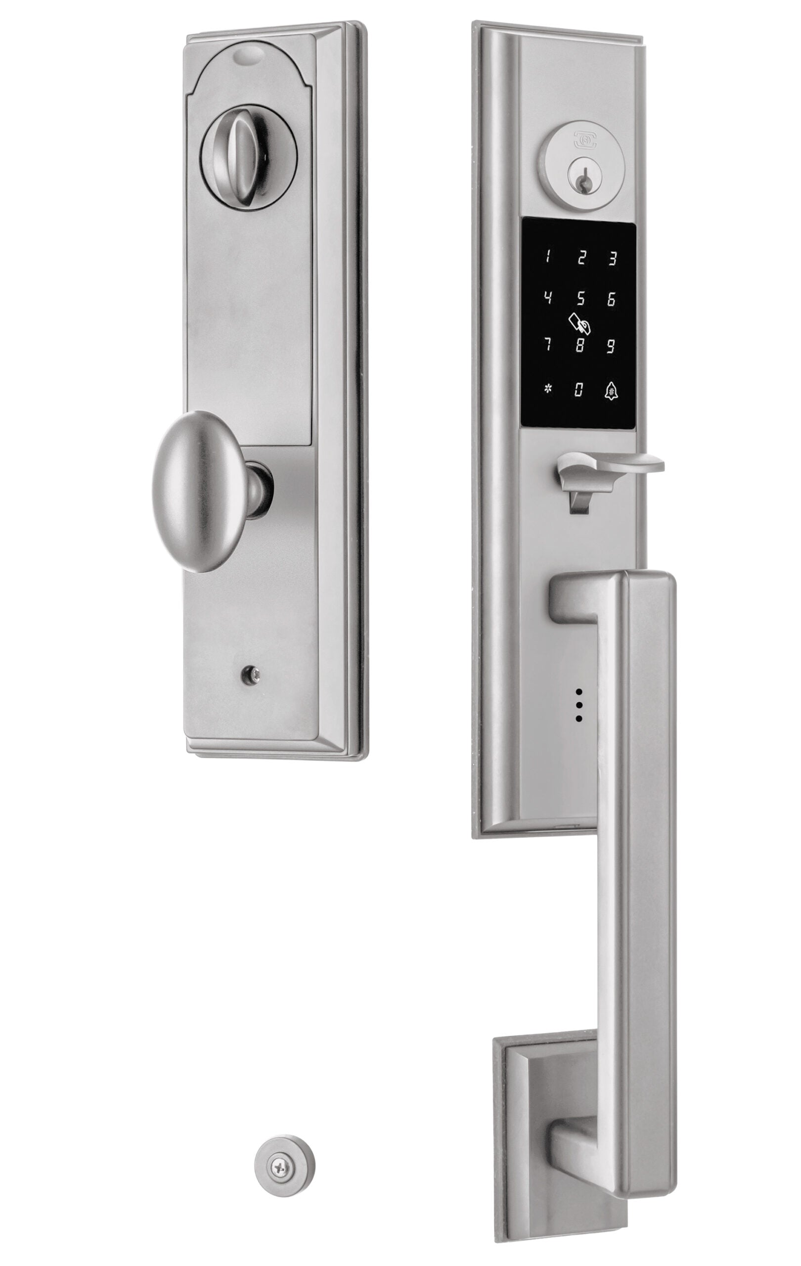 Omnia Rectangular Electronic Entrance Handleset