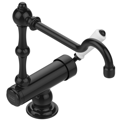 THG Paris 1900 Kitchen Single Hole Kitchen Faucet with Movable Spout For Window Opening by THG Paris