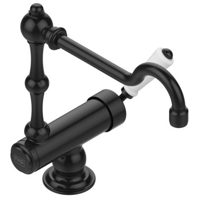THG Paris 1900 Kitchen Single Hole Kitchen Faucet with Movable Spout For Window Opening by THG Paris