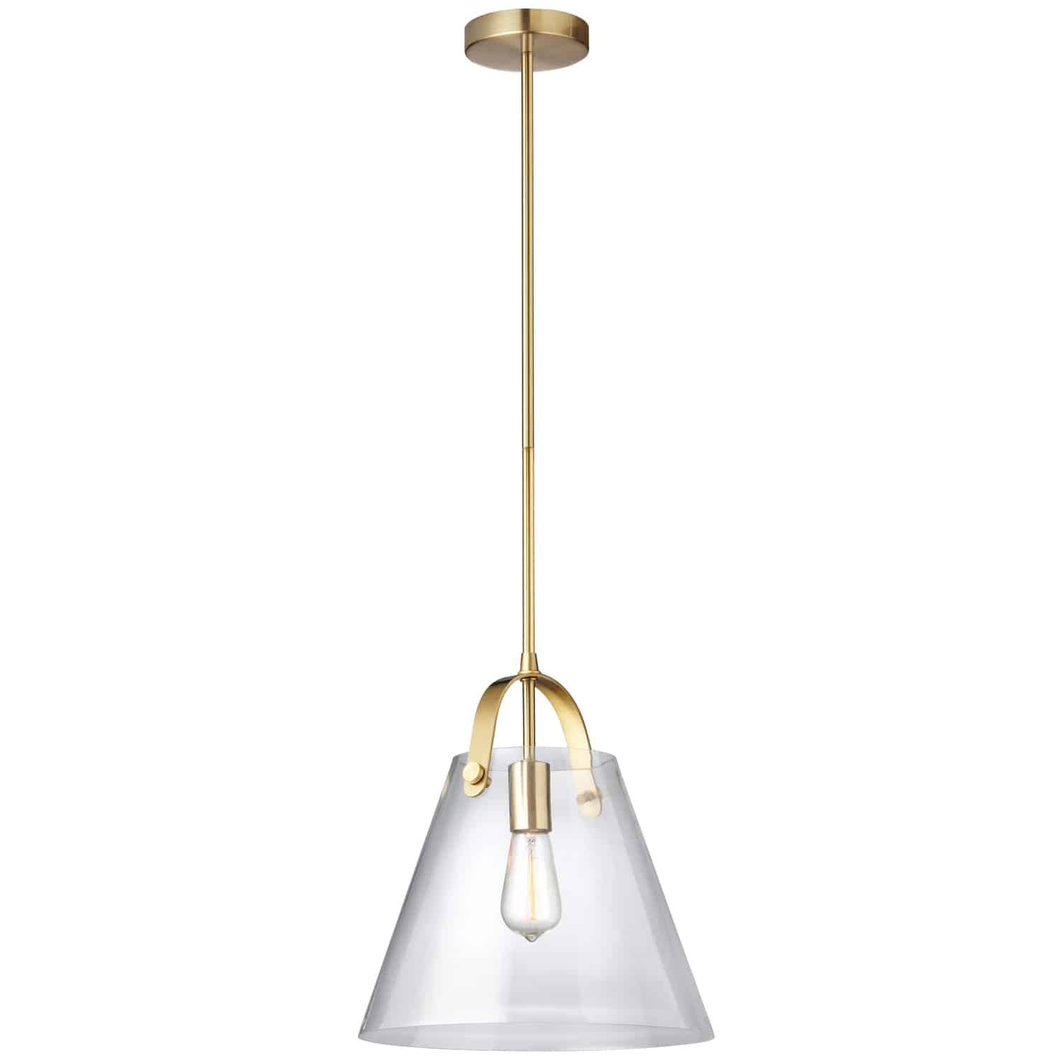 Dainolite 1 Light Incandescent Pendant with Clear Glass by Dainolite