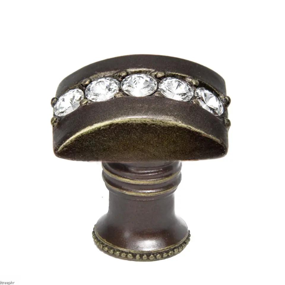 Carpe Diem Caché Iii Rectangle Knob with Flared Foot - Decorated with Swarovski Crystals by Carpe Diem