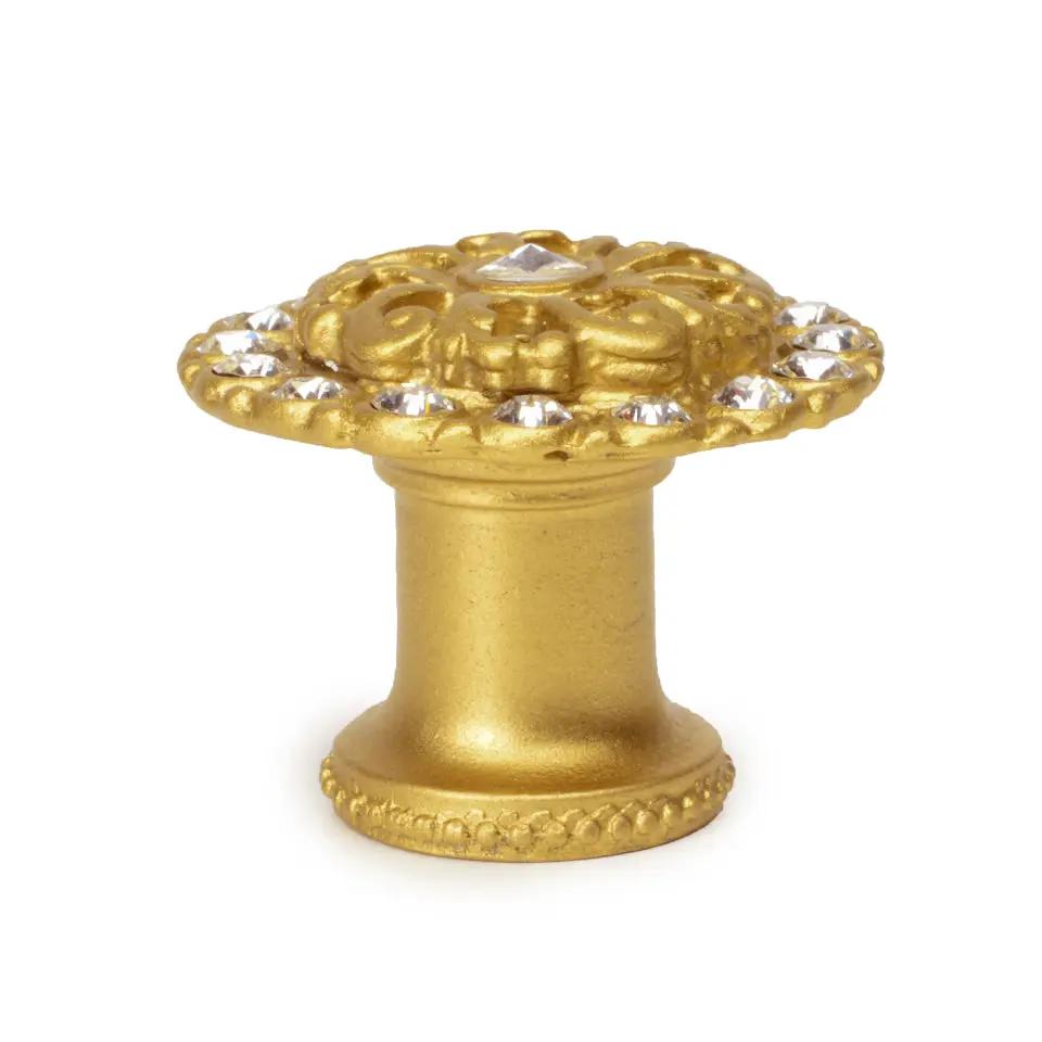Carpe Diem Caché Iv Medium Round Knob with Flared Foot - Decorated with Swarovski Crystals by Carpe Diem