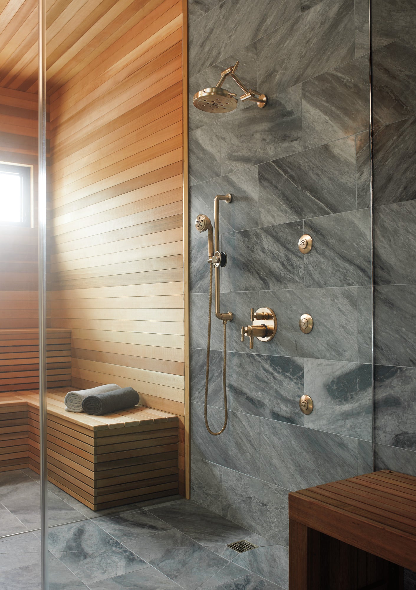 luxe gold diverter trim