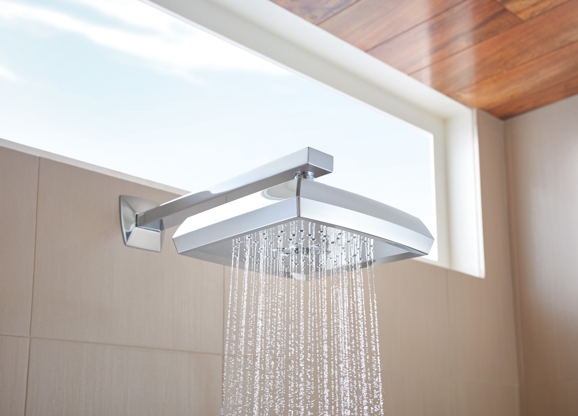 chrome showerhead