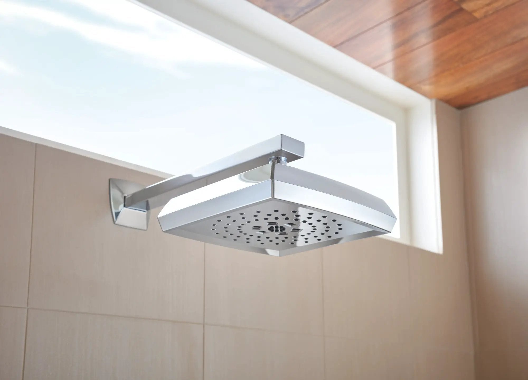 chrome showerhead