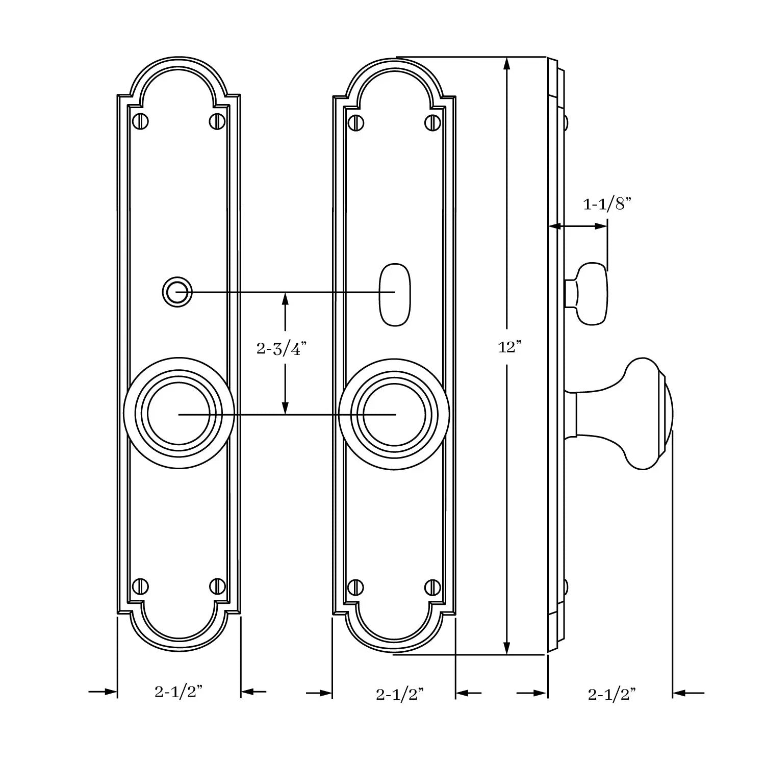 interior knob set