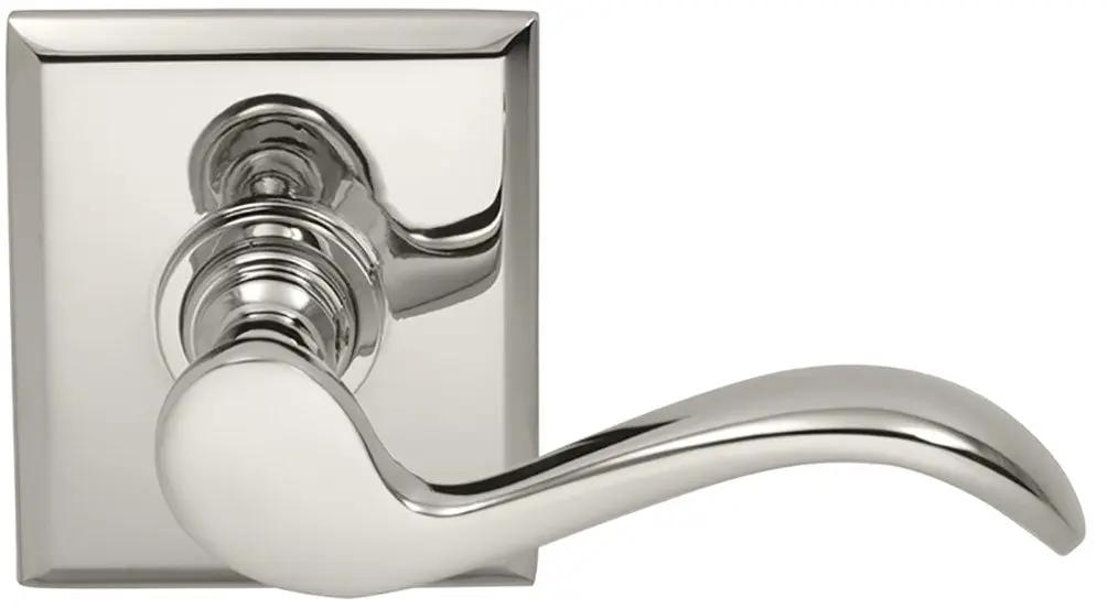 Omnia Prodigy Interior Traditional Lever Latchset with Rectangular Rose by Omnia