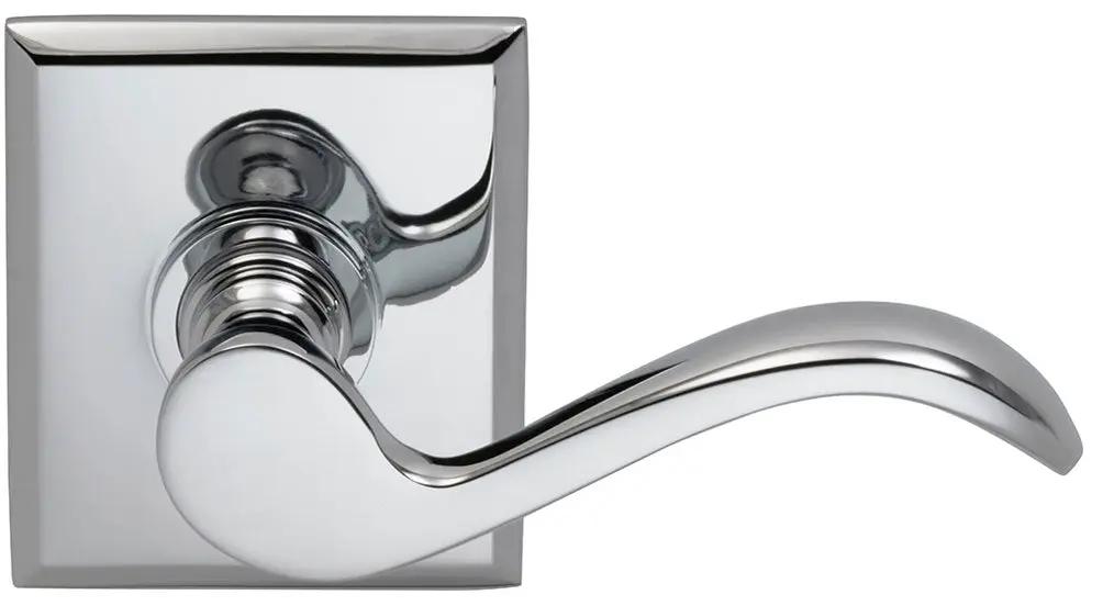 polished chrome lever