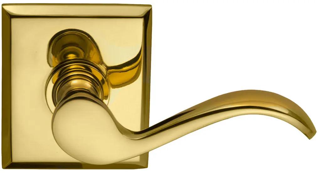 Omnia Prodigy Interior Traditional Lever Latchset with Rectangular Rose by Omnia