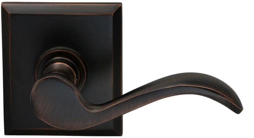Omnia Prodigy Interior Traditional Lever Latchset with Rectangular Rose by Omnia