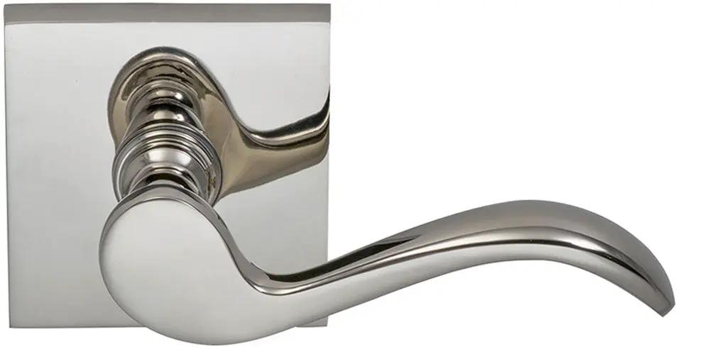 Omnia Prodigy Interior Traditional Lever Latchset with Square Rose by Omnia